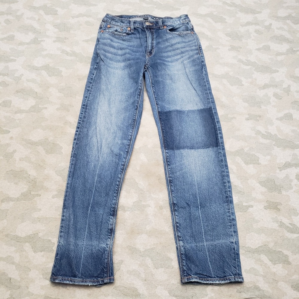 American Eagle Jeans Womens‎ 000 Blue Ex Boyfriend Denim Medium Wash